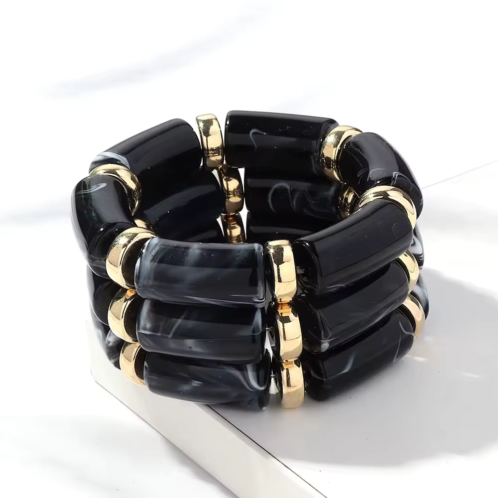 BRACELET TERRA — NOIR MINERAL
